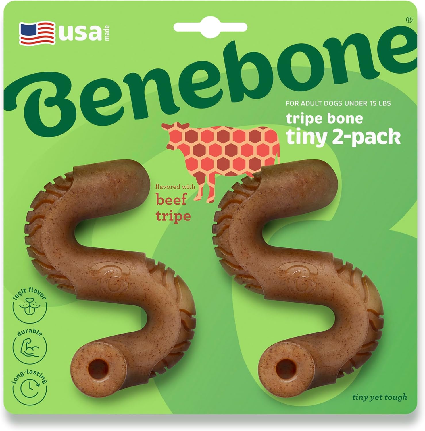 Benebone Maplestick Real Wood Durable Dog Chew Toy, Made in USA, Large
