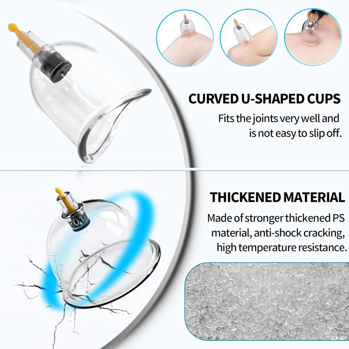 24-Piece Cupping Set Vacuum Massage Cups with Manual Pump for Back Therapy Cupping Therapy Set