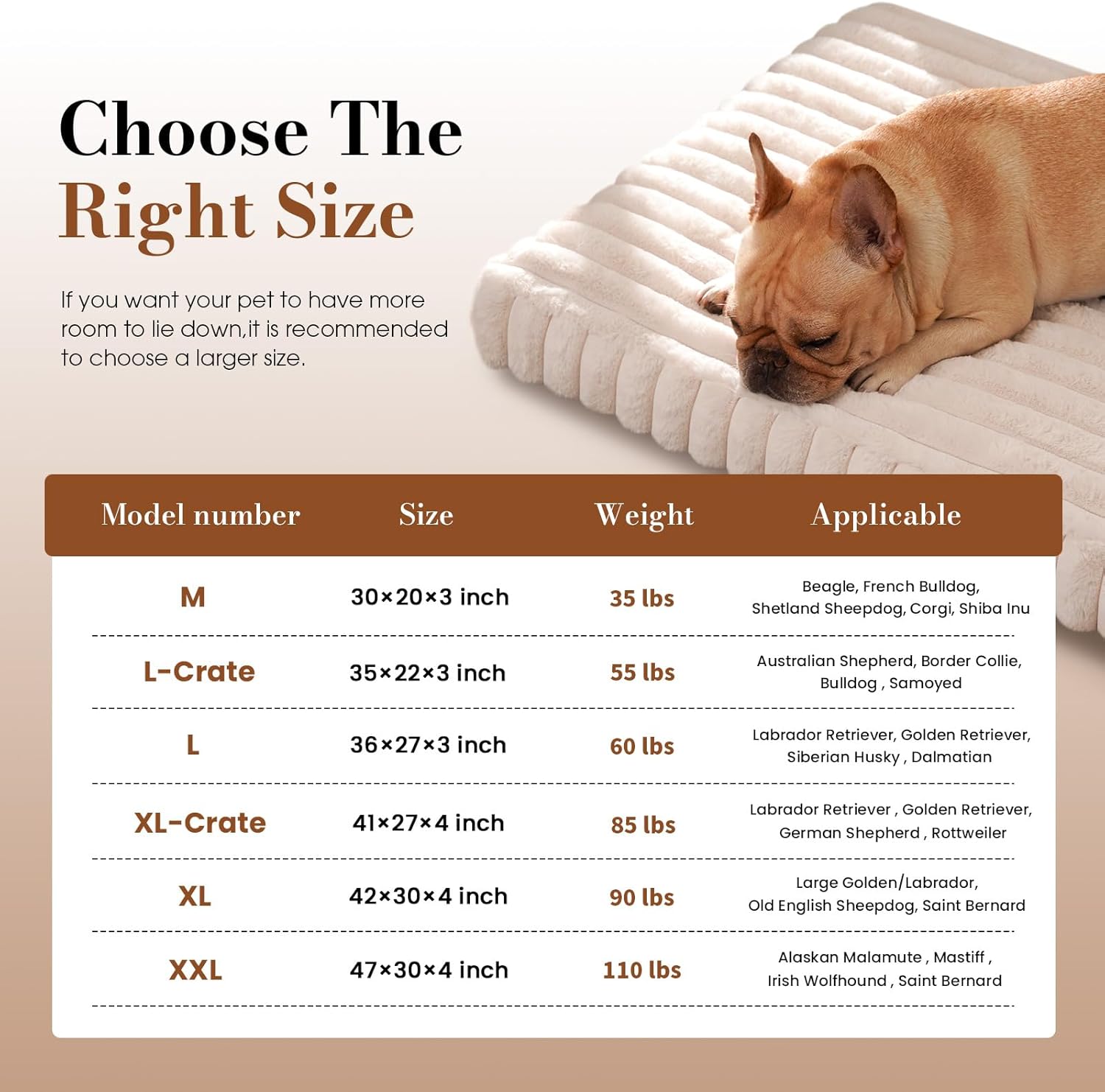 Orthopedic Dog Bed Egg Crate Foam Waterproof Crate Washable