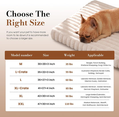 Orthopedic Dog Bed Egg Crate Foam Waterproof Crate Washable