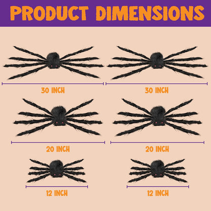 Large Halloween spider decorations for lawn and outdoor displays