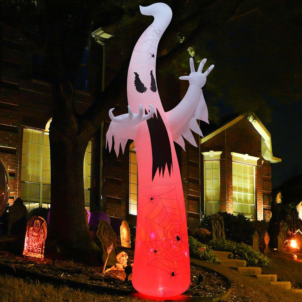 Giant inflatable Halloween ghost for lawn and garden decor