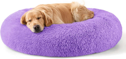 Calming Donut Dog Bed for Small Dogs & Cats Washable