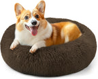 Calming Donut Dog Bed for Small Dogs & Cats Washable