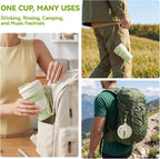 Leakproof reusable water bottle for camping hiking and outdoor adventures