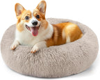 Calming Donut Dog Bed for Small Dogs & Cats Washable