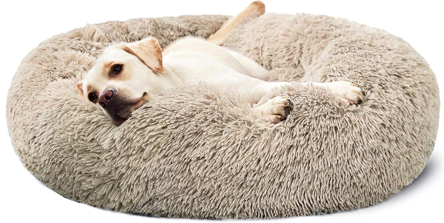 Calming Donut Cuddler Dog Bed – Medium & Large, 30"