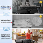 6 piece travel packing cube set designed to save space inside luggage