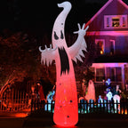 12 ft spooky ghost yard decoration with glowing LED lights