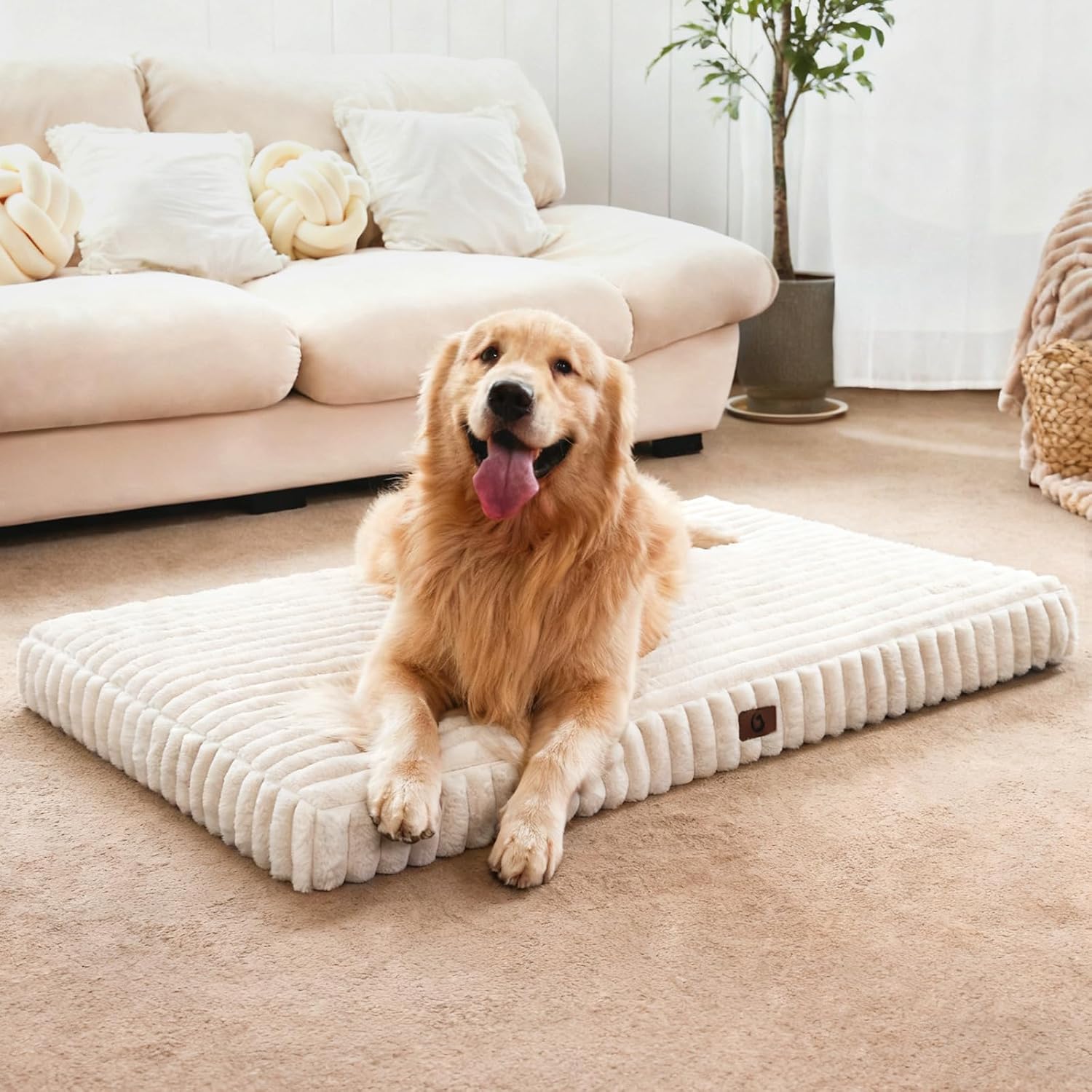 Orthopedic Dog Bed Egg Crate Foam Waterproof Crate Washable