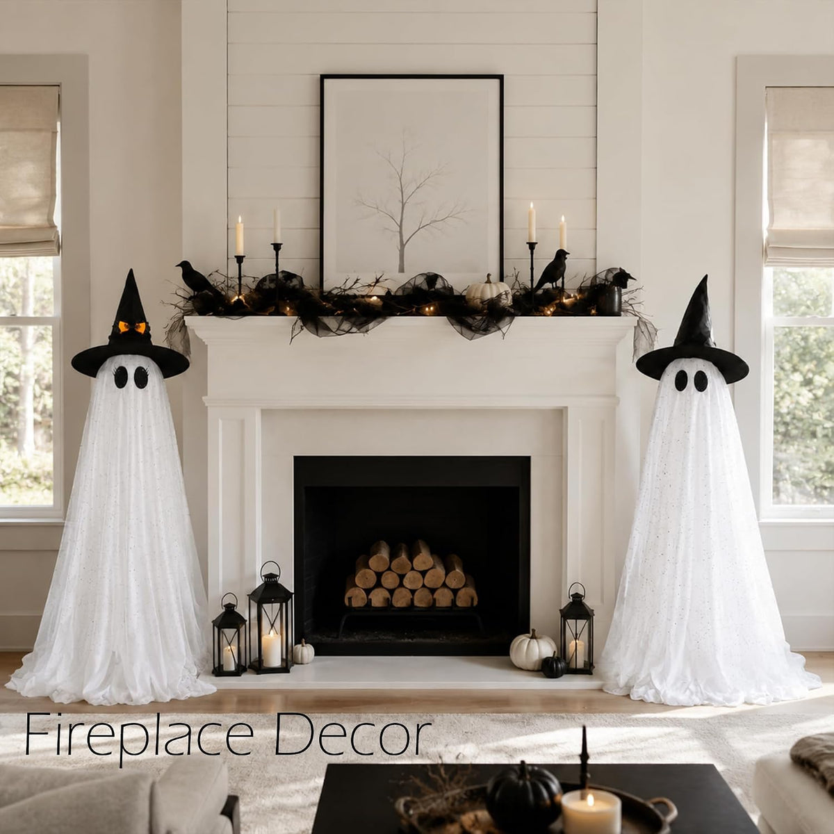 Halloween Ghost Decorations with Remote Control Lights