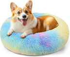 Calming Donut Dog Bed for Small Dogs & Cats Washable