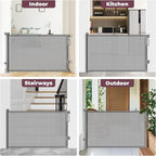 Retractable Baby Gate for Stairs, Doorways & Hallways