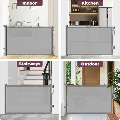Retractable Baby Gate for Stairs, Doorways & Hallways