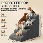 Dog Stairs for Small Dogs & Cats – 5-Step, 23" Non-Slip