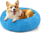 Calming Donut Dog Bed for Small Dogs & Cats Washable