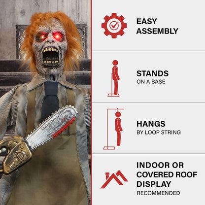 Halloween Zombie Animatronic for Covered Outdoor Decorations