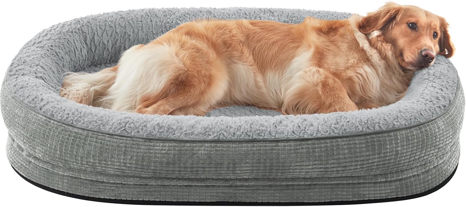 Calming Dog Bed for Large Pets Soft Washable Cushion Bed