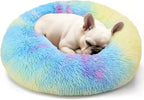 Calming Donut Dog Bed for Small Dogs & Cats Washable