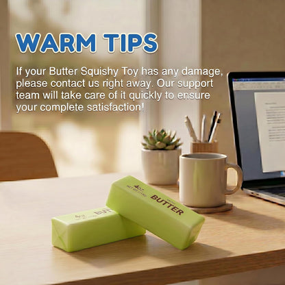 Soft butter stick squishy toy for relaxation, study breaks, and everyday use