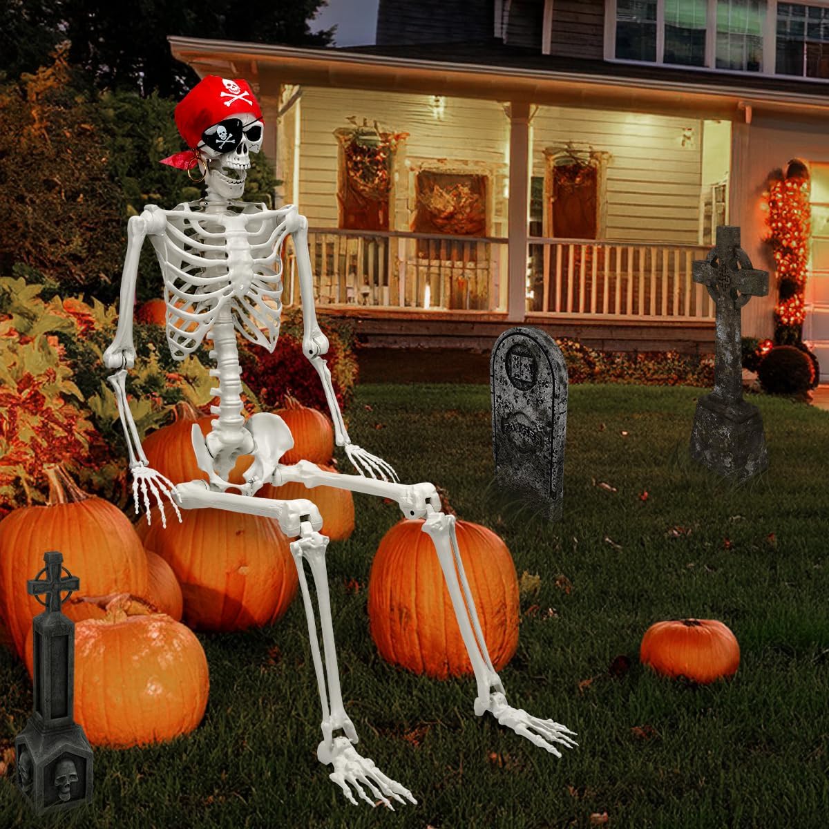Large Halloween skeleton decoration for outdoor displays
