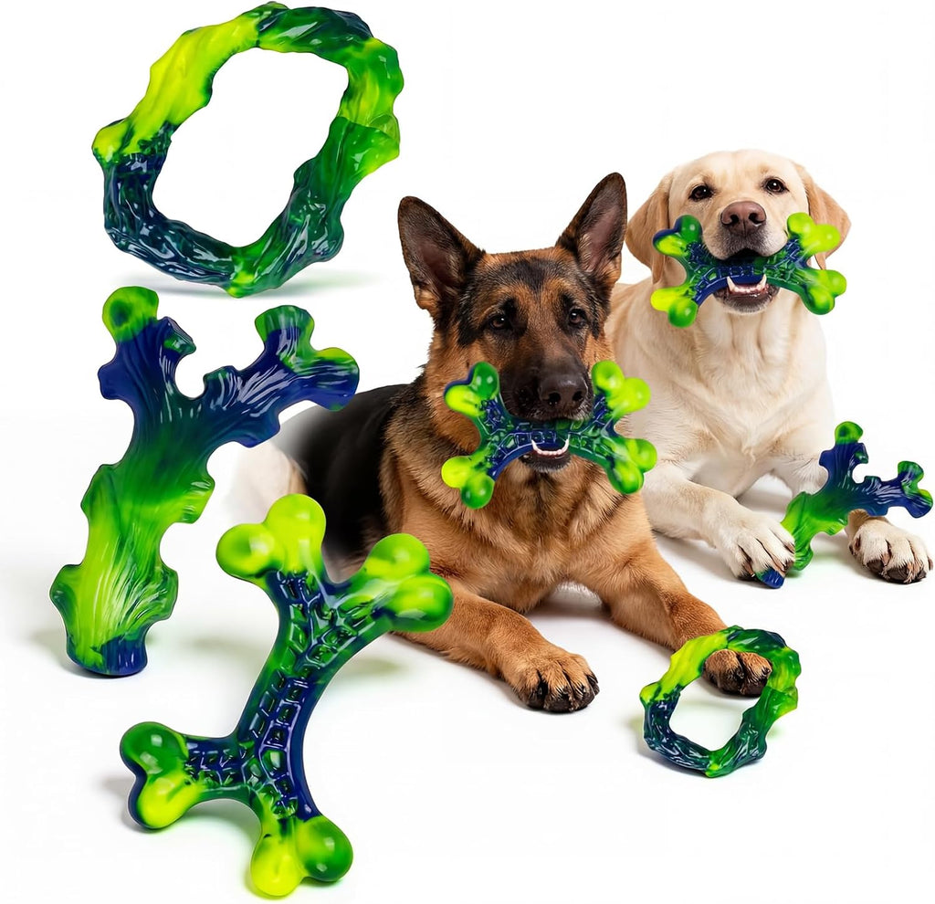 Frienhund Tough Dog Toys for Aggressive Chewers 3 Pack, Indestructible Dog Toys for Large Dogs, Dog Chew Toys, Aggressive Chew Toys to Keep Them Busy, Dog Toy for 30-75Lbs Medium/Large Breeds