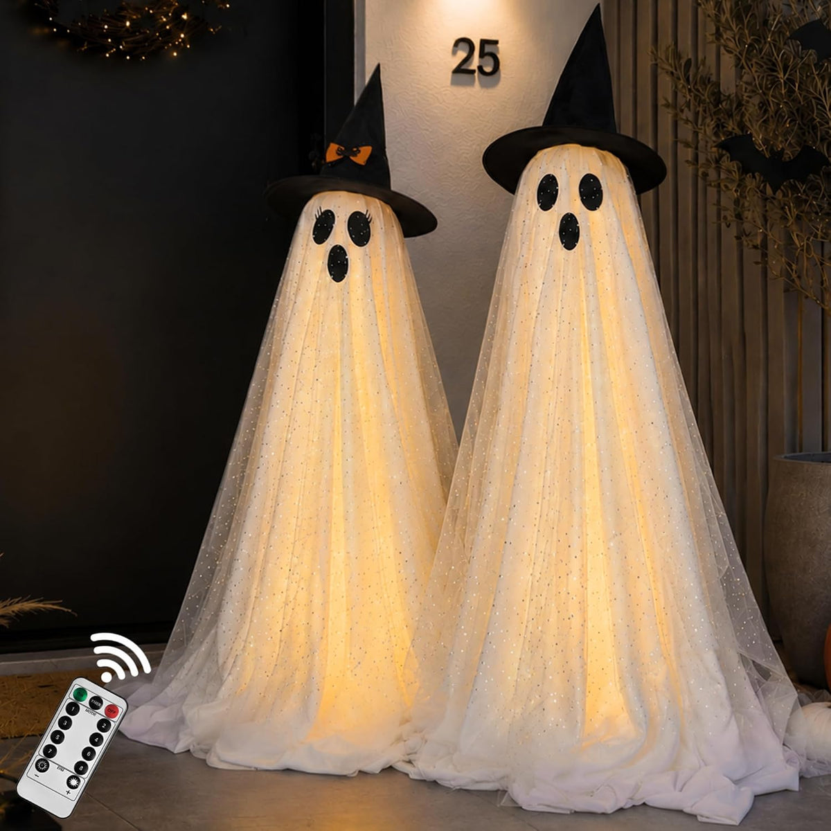 Glowing Halloween Ghost Decorations for Party and Yard