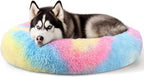 Calming Donut Dog Bed for Small Dogs & Cats Washable