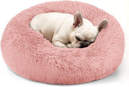 Calming Donut Dog Bed for Small Dogs & Cats Washable