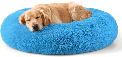 Calming Donut Dog Bed for Small Dogs & Cats Washable