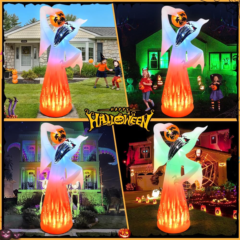 Large Halloween Inflatable Ghost Decoration for Yard