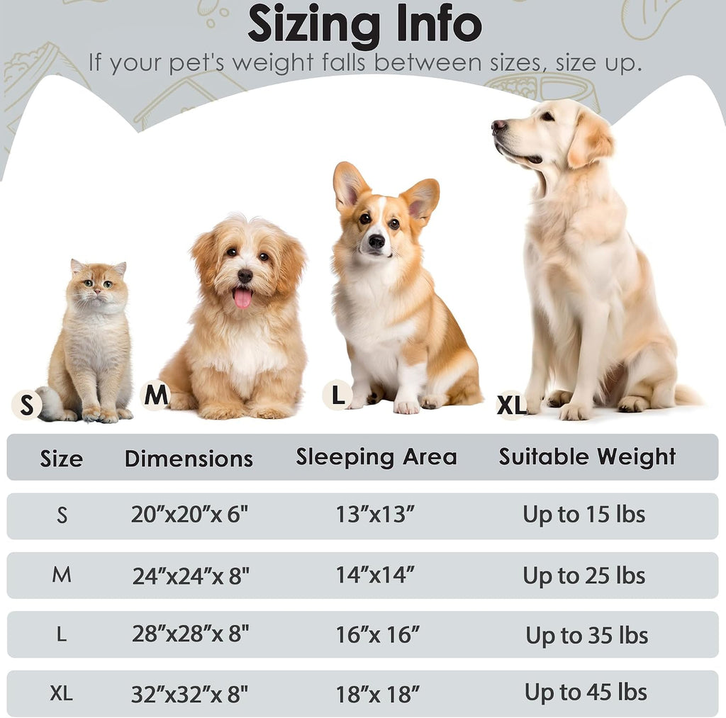 Calming Donut Dog Bed for Small Dogs & Cats Washable