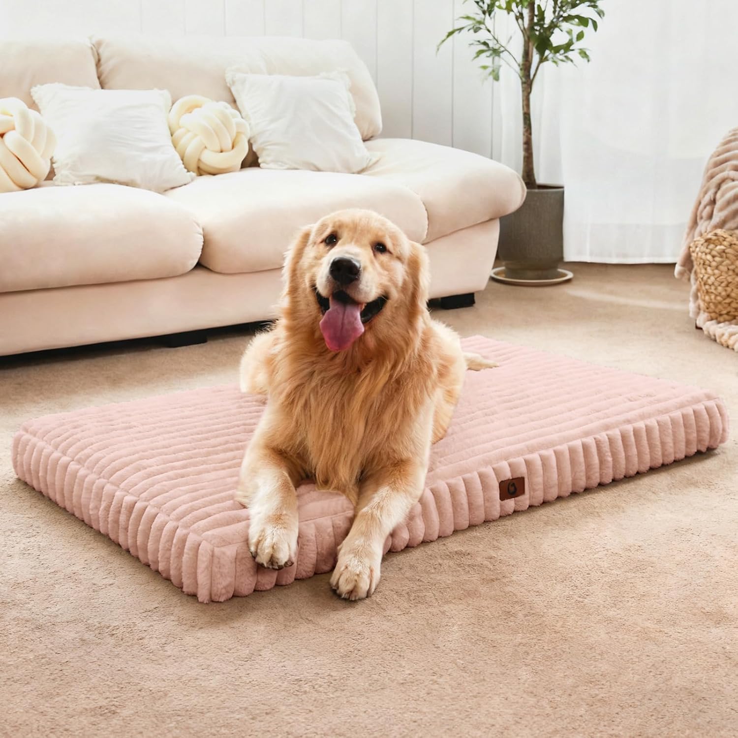 Orthopedic Dog Bed Egg Crate Foam Waterproof Crate Washable