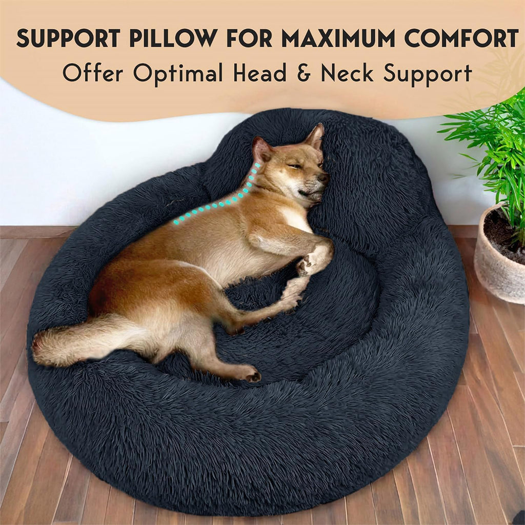 Calming Dog Bed for Small to Large Dogs Soft Donut Bed