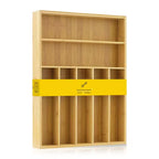 7 Slot Bamboo Flatware Organizer-Natural Bamboo