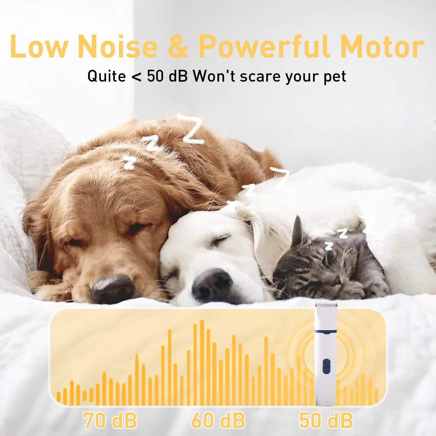 4-in-1 Cordless Pet Grooming Kit for Dogs & Cats – Clippers & Nail Grinder for Hair, Nails, Paws, Face & Ears