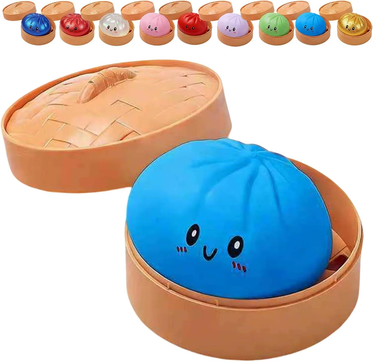 Cute glitter dumpling squishy for relaxation, focus, and sensory play