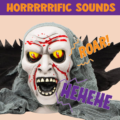 Animated Halloween groundbreaker zombie with creepy sound