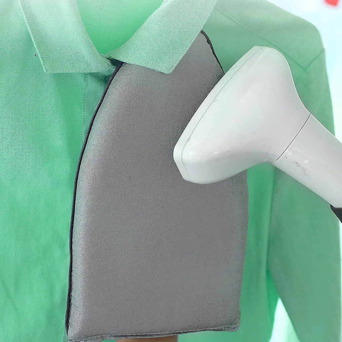 Garment care steaming mitt for ironing shirts dresses pants and other clothing