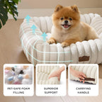 Orthopedic Dog Bed with Washable Cover for Small Dogs