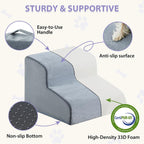 Dog Stairs for High Beds 2 & 5 Step Foam Ramp Small & Medium Dogs