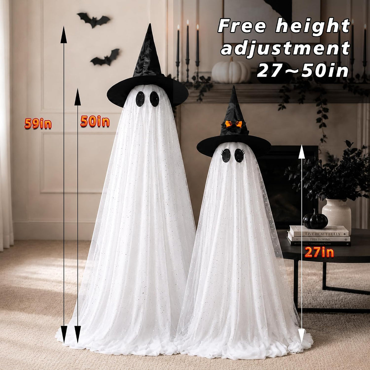 Light Up Ghost Halloween Decorations for Haunted House