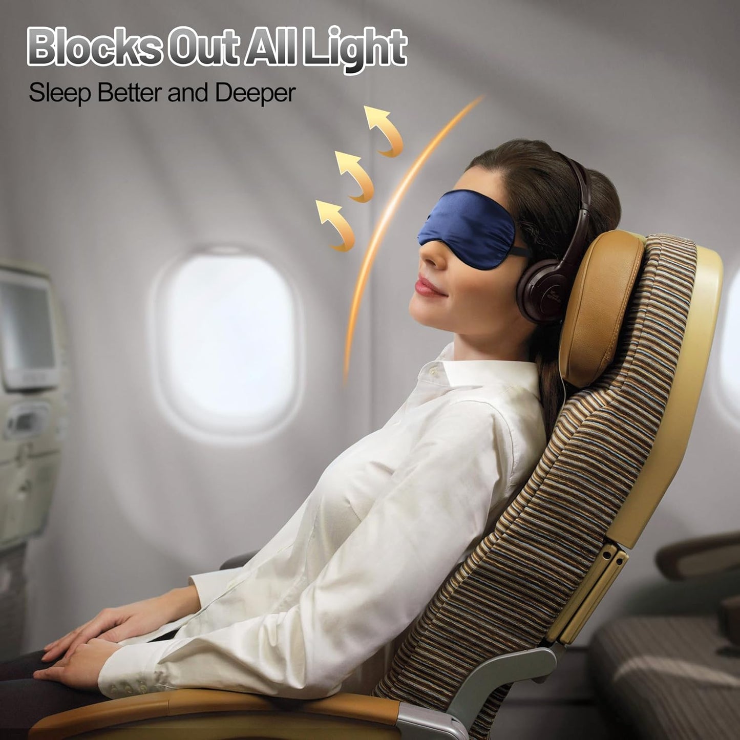 Silk Sleep Mask – Adjustable Satin Blackout Blindfold for Men & Women, Comfortable Night Sleep (Black, Blue, Green)