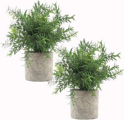 2 Pack Small Artificial Eucalyptus Plants for Home Decor