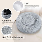 Calming Donut Dog Bed for Small Dogs & Cats Washable