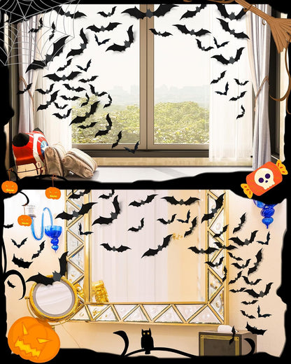 Halloween Bat Wall Stickers for Doors and Windows