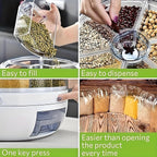 Large capacity grain dispenser with sealed moisture-resistant storage design