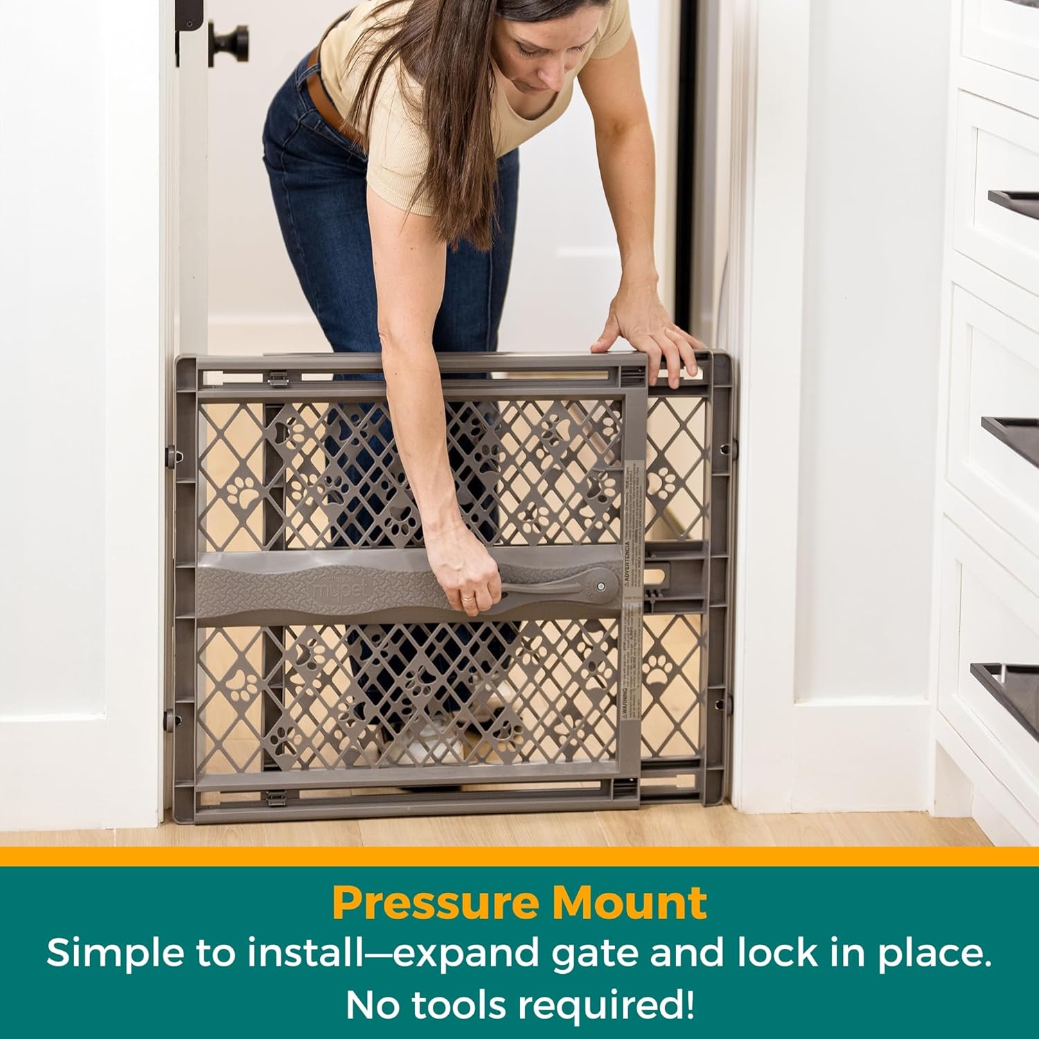Expandable Pet Gate for Dogs 26-40" Wide Portable Gate