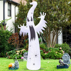 Halloween ghost inflatable with bright flame-style LED lights