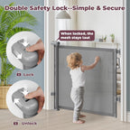 Retractable Baby Gate for Stairs, Doorways & Hallways